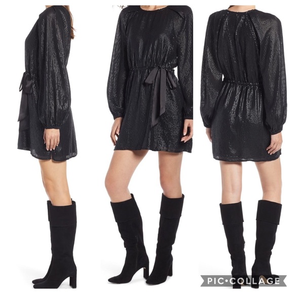 Something Navy Dresses & Skirts - 🆕 Something Navy Sequin Raglan Minidress Black